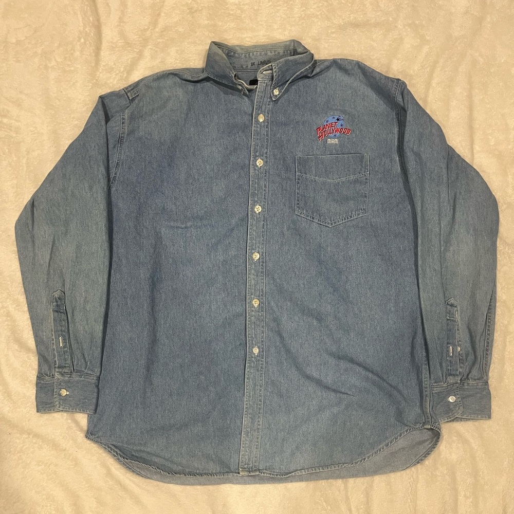 Vintage 1991 Plant Hollywood Miami Jean Shirt
